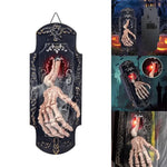 Elfeland Halloween Spooky Doorbell Sensor Spray Door Lock Luminous Audible Touch Sound Induction Venue Layout Haunted House