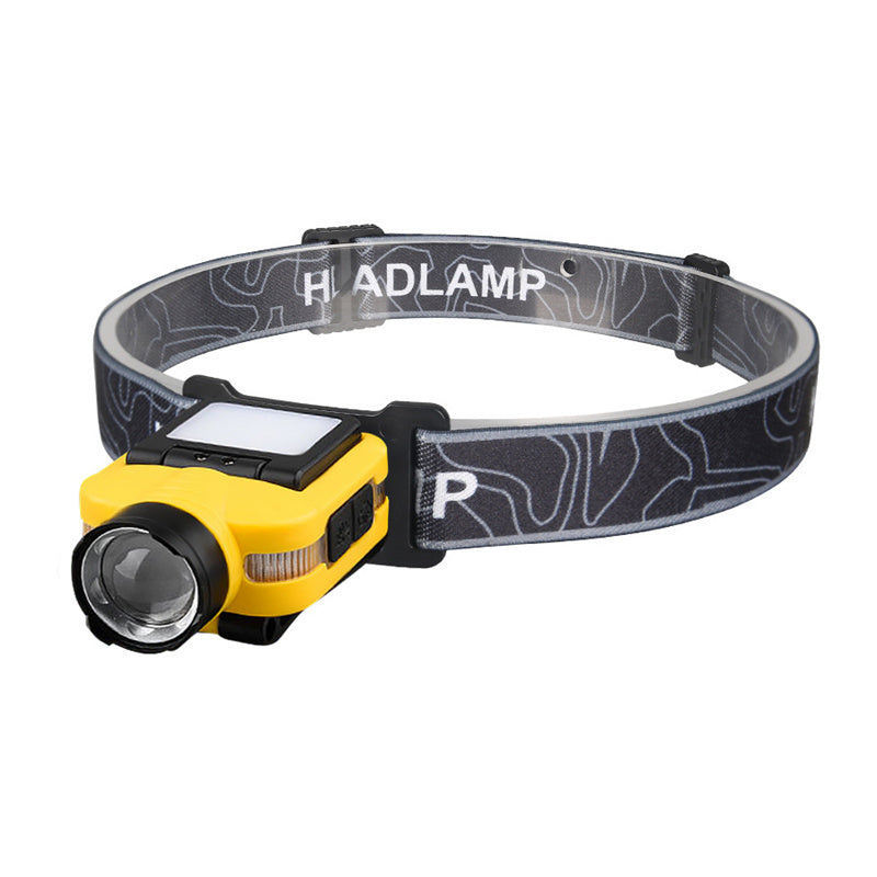 LinkMejor LED Sensor Headlamp Clip Cap Light USB Rechargeable Head Flashlight Built-in Battery for Fishing Camping