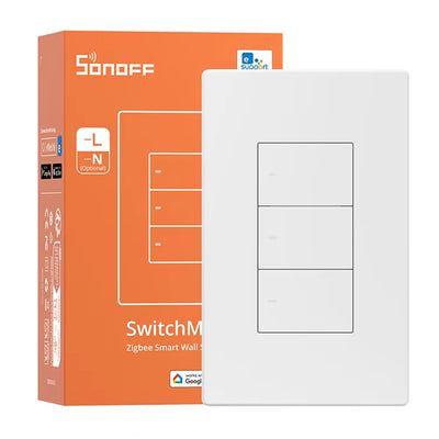 LinkMejor ZBM5 SwitchMan Zigbe Smart Wall Switch 120W Supports No Neutral and Neutral Wire Detach Relay Mode Works with Home Assistant