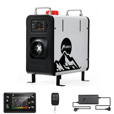 LinkMejor HBS2 3.5L 8KW Diesel Parking Heater with Automatic Start and Stop 2500/5000M Plateau Mode Bluetooth/Remote/LCD Intelligent Control 12V/24V/220-240V for Truck RV Trailer Van Boat Tent