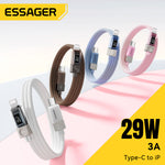 LinkMejor ES-X76 3A 29W USB-C to iP Digital Display Cable PD Fast Charging Data Transmission Copper Core Line 1M/2M Long for iPhone 14 14 Pro 13 12 Pro Max