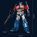 LinkMejor JJ9022 2in1 Transformer Robot Mecha Series Building Blocks Commander Truck Deformation Action Robot Puzzle Toys For Adult Gifts