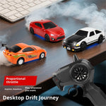 XQ 4063 RTR 1/64 2.4G 4WD Mini Drift RC Car LED Light Proportional Throttle Desktop Remote Control High Speed On-Road Racing Micro Vehicles Models Boys Gifts Toys