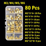 Brass Heat Set Insert Nut M2 M2.5 M3 M4 M5 M6 Nutinsert Thread Knurled Embedment Screw Nuts 3D Printing Assortment Kit
