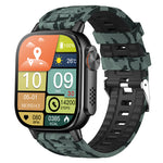 V5 2.01-inch HD Screen 1000mAh Massive Battery LED Flashlight Compass Voice Assistant bluetooth Call Heart Rate Blood Oxygen Monitor Sleep Monitoring Breathing Exercise SOS Multi-sport Modes IP68 Waterproof Smart Watch
