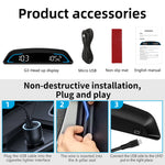 Digital GPS Speedometer Car HUD Head-Up Display Car High-Definition Gps Speed Alarm Odometer for All Cars