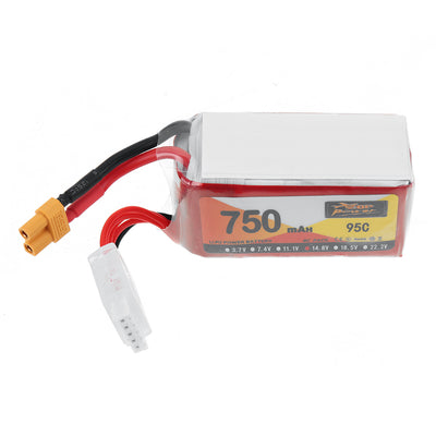 LinkMejor 14.8V 750mAh 95C 4S LiPo Battery XT30 Plug for SpeedyBee Bee35 Crux35 RC FPV Racing Drone