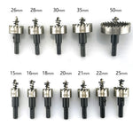 12PCS High-Speed Steel Hole Saw Set 15-50mm HSS4241 Drill Bit Alloy Metal Cutting Tool for 2mm Thick Sheets