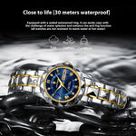 LinkMejor Women Luxury Watch Luminous Waterproof Quartz Watch Analog Calendar Business Wrist Watch Date Watch Stainless Steel Ladies Wristwatch