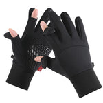 LinkMejor Winter Warm Bike Gloves Touch Screen Outdoor Windproof Waterproof Cold-proof Gloves for Driving Cycling Fishing Skiing