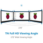 7Inch IPS/TN AIDA64 LCD Display mini pc Touch HDMI Module 1024 x 600 for Raspberry Pi 3 Pi4 PC Monitor Moniteur Orange pi