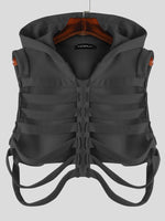 INCERUN Men Vests Skeleton Rib Deconstructed Design Hooded Sleeveless Streetwear Male Waistcoats Fashion Casual Vests Men S-5XL