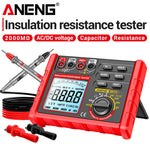 LinkMejor MH15 Insulation Resistance Tester Digital Megohmmeter AC/DC Voltage 0-750V/1000V Capacitance 0-60mF High Accuracy Multimeter 6000 Counts