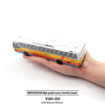 LinkMejor NORTH BFC6120 Y30-03 1/64 2.4G RWD RC Car Simulation Bus Citybus Alloy Body LED Light High Grade Luxury Touristry Electric Remote Control Vehicles Models Adult Children's Toys
