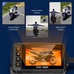 3.0" Motorcycle Dash Cam 1080P HD Dual Lens Waterproof DVR Camera Front Rear Camera Video Motorcycle Driving Recorder with 32G Memory Card