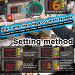 BM730 3in1 Voltage Current Power Meter 4-digit Digital Voltmeter Multifunctional Ammeter with Buzzer Supports Voltage and Current Display Fine Adjustment with Low Voltage Overvoltage and Overcurrent Sound Alarm Function