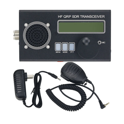 (Single microphone) 10W Portable uSDX 8 Band SDR All Mode Transceiver USB, LSB, CW, AM, FM HF SSB QRP Transceiver QCX-SSB with Battery