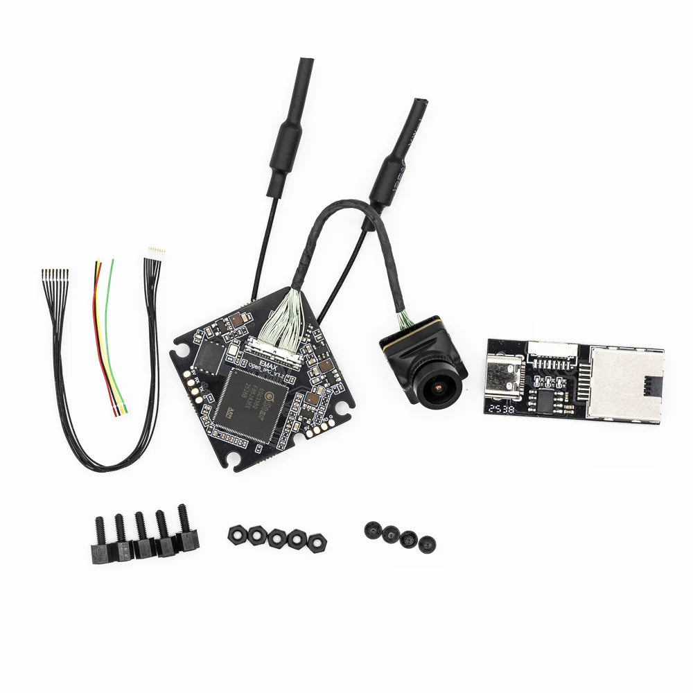 EMAX Wyvern Link Alphaa 200mW 5.8GHz HD FPV VTX Camera Combo – Sonyy IMX415, 1080P/90FPS, 720P/120FPS, OpenIPC Firmware, Betaflight OSD Canvas Mode, 4.83g, 25.5×25.5mm, IPEX1 for Racing Freestyle Drone