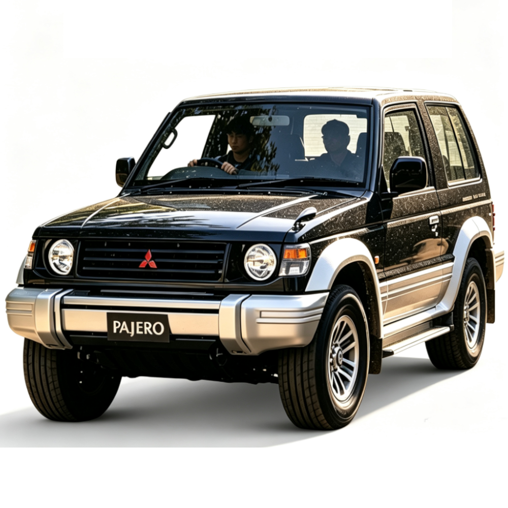 LinkMejor 1297 PRO RTR 1/14 2.4G 4WD Brushless RC Car Official Licensed for Mitsubishi Pajero V24WG 1992 Two Speed Metal Drive Shaft Oil Shocks Full Proportional Off-Road Climbing Truck Vehicles Models Toys