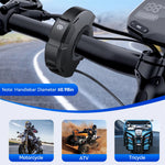 Motorcycle USB Charger 30W Type-C PD 18W USB-A Quick Charge 3.0 Waterproof IP65 Nylon Material Handlebar Mount DC 12V-24V