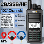 LinkMejor UV88 GPS Multiband Radio Walkie Talkie 1024 Channels IP67 Waterproof Type-C Charging CB SSB HF FM SW MW LW Amateur Ham Two Way Radio