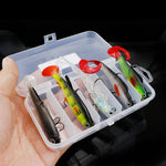 LinkMejor 5pcs Plastic Soft Bait Simulation Fishing Lures 3D Eyes Artificial Bait Swimbaits Kit Fishing Accessories