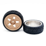 4PCS ZD Racing EX16 S16 1/16 RC Car Spare Tires Wheels Metal Rims 6630 Vehicles Models Parts Accessories