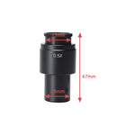LinkMejor Industry Mono Lens Zoom C Mount Adapter Lens 0.35X 0.5X 1X 2X Microscope Lens for 28mm Eyetube Digital Camera