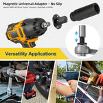 4Pcs Low Profile Impact Socket Adapter Set Cr-Mo Steel Drive Ratchet Adapter Magnetic Universal Adapter