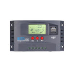 10-100A Solar Charge Controller 12V/24V Automatic Identification Recharger LCD Display Solar Regulator Dual-USB Solar Recharge Controller