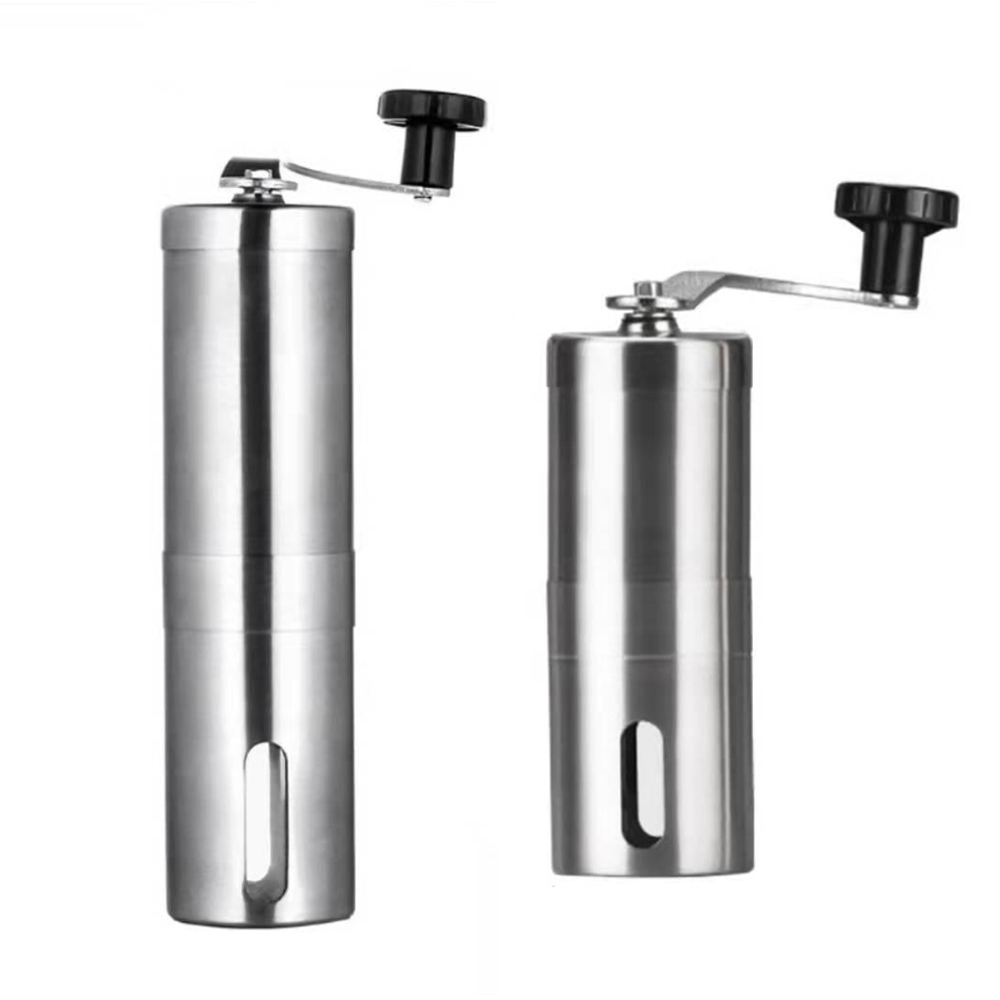 Portable Stainless Steel Manual Coffee Grinder Ceramic Grinding Core Adjustable Grinding Coarseness Hand Crank Coffee Machine
