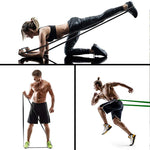LinkMejor 11pcs Heavy Duty Latex Resistance Band Exercise Elastic Band Set For Sport Strength Pull Up Assist Band Workout Pilates Fitness Equipment