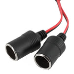 Car Lighter Adapter 12V 24V 240W Dual Splitter With On Off Switch 1 Male To 2 Female Sockets Portable Power Accessories 10cm Cable Black Red PVC Material