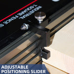 LinkMejor Auxiliary Rip Fence 3-Min Setup Reinforced Base Adjustable Positioning Stop Universal Fit for Most Table Saws Woodworking Ripping Fence & Guide