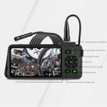 LinkMejor 7.9mm Dual Lens 4.5-inch IPS Color Screen Industrial Borescope Waterproof Inspection Camera 3.5/5/10M Rigid Cable
