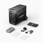 [US Direct] Aferiy P310 Portable Power Station 3840Wh LiFePO4 Solar Generator 3600W AC Output, UPS Pure Sine Wave Fully Recharge in 1.5 Hours 13 Output Ports, LCD Screen with Rolling Wheels