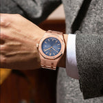 LinkMejor Men's Business Casual Watch Waterproof Luminous Date Stainless Steel Fashion Quartz Wristwatch