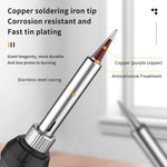 LinkMejor Digital Soldering Iron 60W Adjustable Temperature 150°C-500°C Ceramic Heating Element 18-Piece Kit with Stand Desoldering Pump Tweezers Cutter