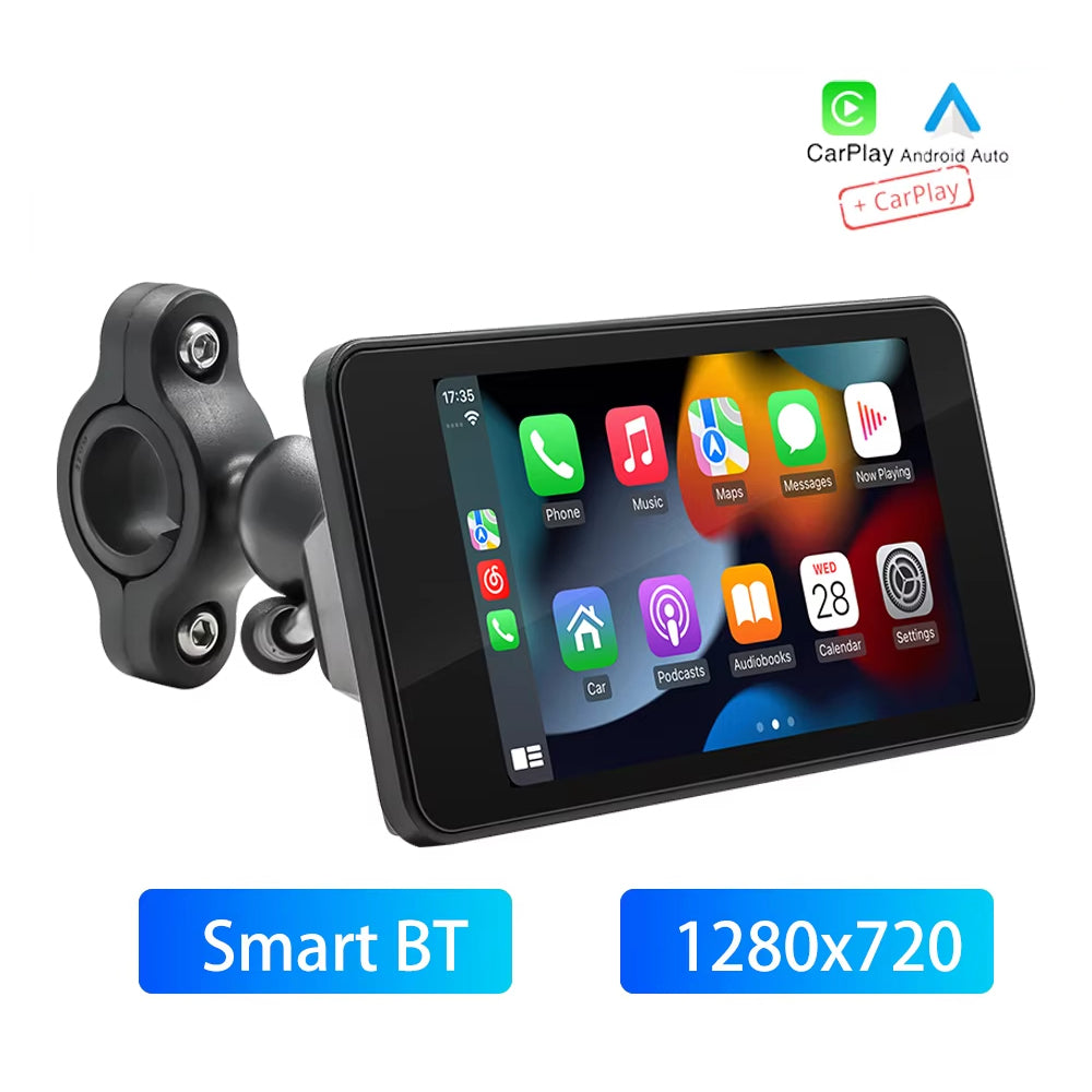 4.7" Portable Player Motorcycle MP5 Life waterproof BT HD Retina Display CarPlay Android Auto Motorcycle Carplay