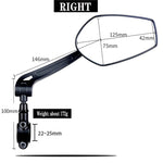 LinkMejor 1 Pair HD View MTB Road Bike Mirrors 360° Adjustable Handlebar Rearview Mirror for Bicycle Motorcycle Accessories Rear Mirror