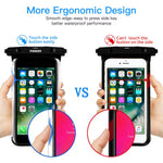 Fonken IPX8 Waterproof Phone Case with Lanyard Full Touch Screen Clear Dry Bag for Up to 6.5 Inch Phones Swimming Beach Snorkeling Underwater Photography Protection
