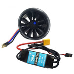 Hobbyocean 64mm 11-Blade Electric EDF Ducted Fan Unit With 4S 3500KV 3S 3900KV Brushless Motor 50A ESC for RC Airplane Jet