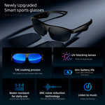LinkMejor L01 Smart bluetooth 5.4 Sports Glasses Support bluetooth Call ENC Noise Canceling Open Ear Audio UV Protection Voice Assistant 34g Lightweight Smart Audio Glasses