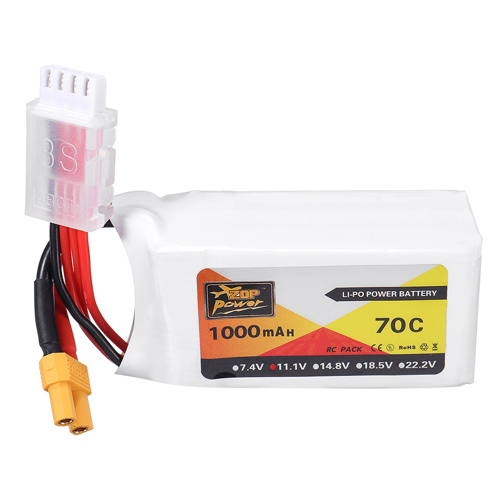 LinkMejor 11.1V 1000mAh 70C 3S Lipo Battery XT30 Plug