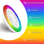 Elfeland Smart RGB LED Ceiling Fan Light 3 Color Temperatures 2H Timer 6 Wind Speeds Quiet Operation APP & Remote Control for Home Rooms