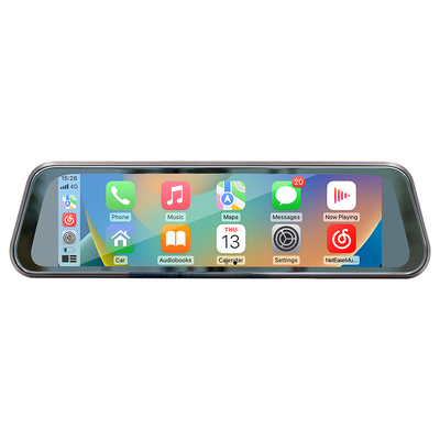 9.36 inch 2.5D Rearview Mirror Dash Cam Touch Screen Carplay Driving Recorder Streaming High Definition Large Screen bluetooth Reversing Rearview Mirror