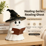 Elfeland USB Powered Little Ghost Night Light Warm LED Halloween Mini Desktop Small Night Lamp for Party Holiday Decoration