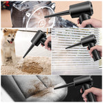50000 RPM Cordless Portable Compressed Air Duster Rechargeable Wireless Electric Air Keyboard Electronics Cleaner Dust Blower with 3-Speed LED Light