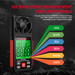 LinkMejor HT605 HT605S Digital Anemometer Wind Speed Temperature Humidity Meter Backlight Data Hold MAX/MIN