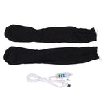 Dual-sided Heated Winter Cotton Socks for Men and Women USB Rechargeable Electric Heated Long Thermal Stockings for Outdoor Skating Skiing Hunting Fishing